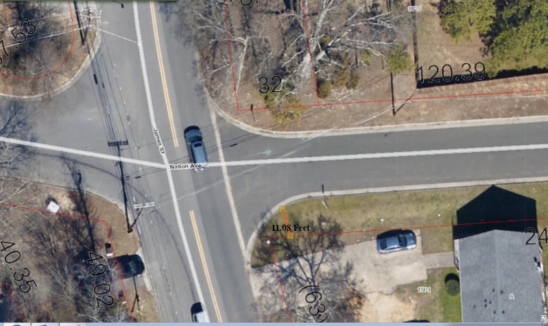 Image for Pedestrian Crossing at Intersection of James and Nation