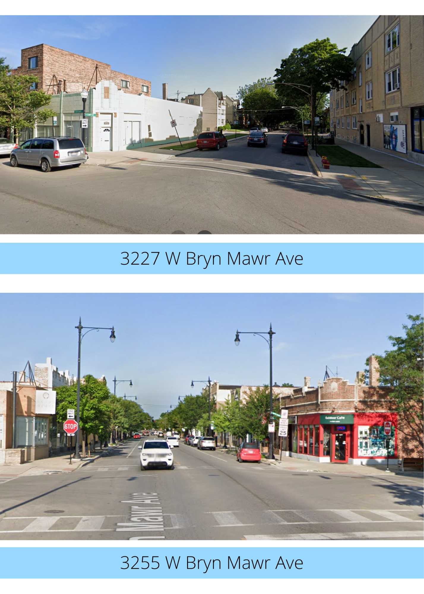 Image for Beautification in North Park on W. Bryn Mawr Ave. (Two Benches and Two Planters)