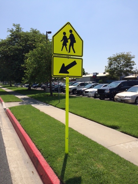 This image is an example of a school crossing sign.