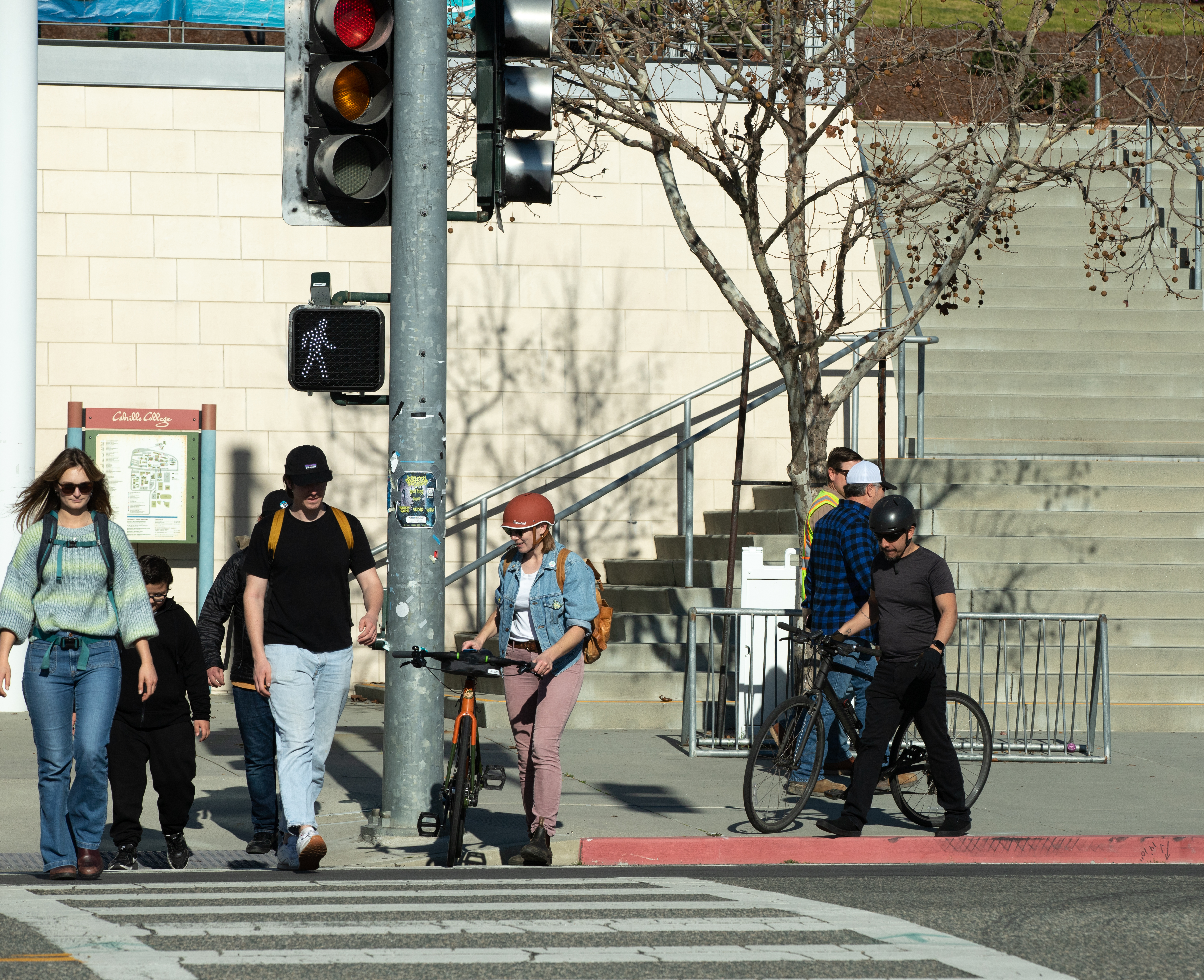 This image is an example of a leading pedestrian interval at an intersection.