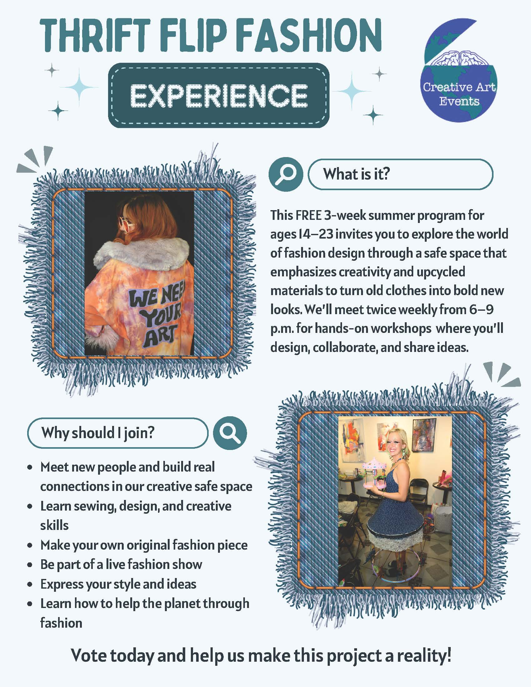 Image for Creative Art Events “Thrift Flip Fashion Experience”  