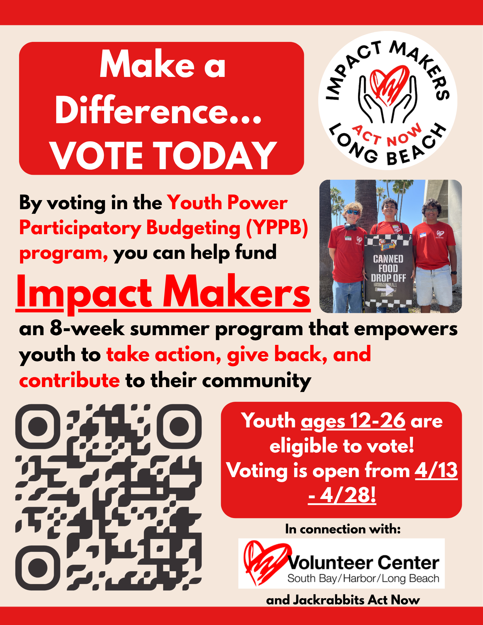 Image for The Volunteer Center “Impact Makers Act Now!” 