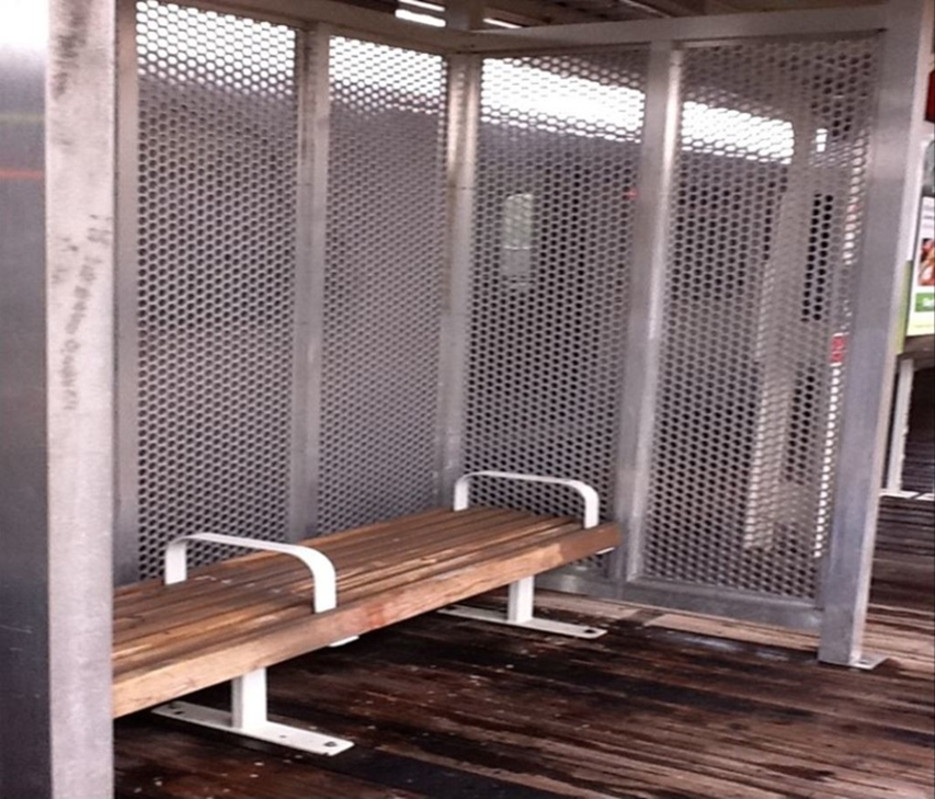 Image for Heat Lamp Shelter with Benches at Red Line station platforms